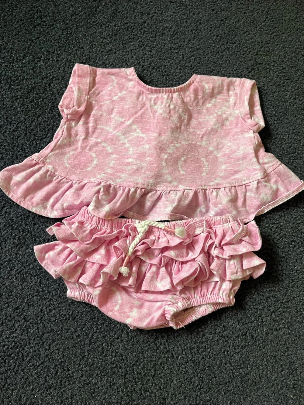 Jessica Simpson Pink Ruffle 12M Set - Picture 1 of 6
